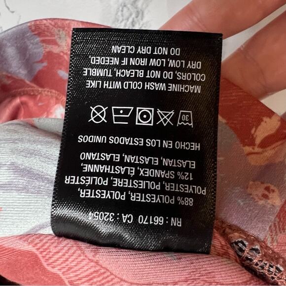 Anthropologie Daily Practice Allie Sports Bra Floral Size Large Scalloped - Picture 6 of 6